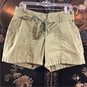 Tommy Hilfiger Green Belted Cargo Shorts